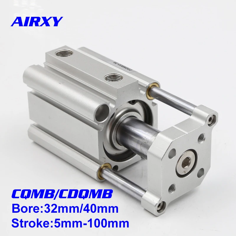 Free Shipping CQMB/CDQMB smc type bore 32/40mm stroke 5-100mm compact rod guide pneumatic cylinder control system CDQMB32-10 |