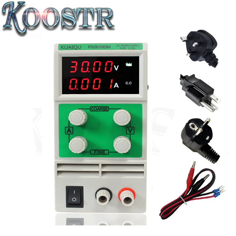 Mini Adjustable DC Power Supply laboratory Power Supply Digital Variable Voltage regulator 30V 10A 4 led display PS3010DM