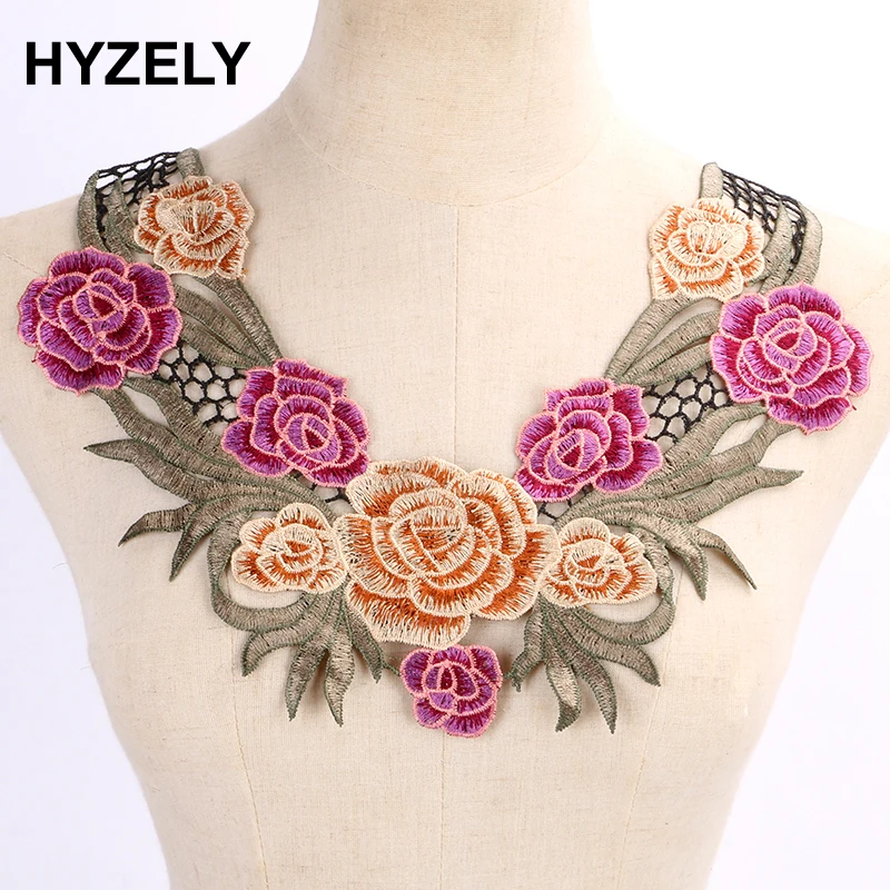 

Lace Fake Sewing Colorful Neckline Lace Collar,Fashion Fabric Accessories DIY Craft Lace Applique Necklace For Wedding NL015