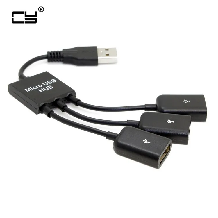 Кабель концентратор USB 2 0 на 3 порта кабель питания шины для ноутбука Macbook ПК мыши