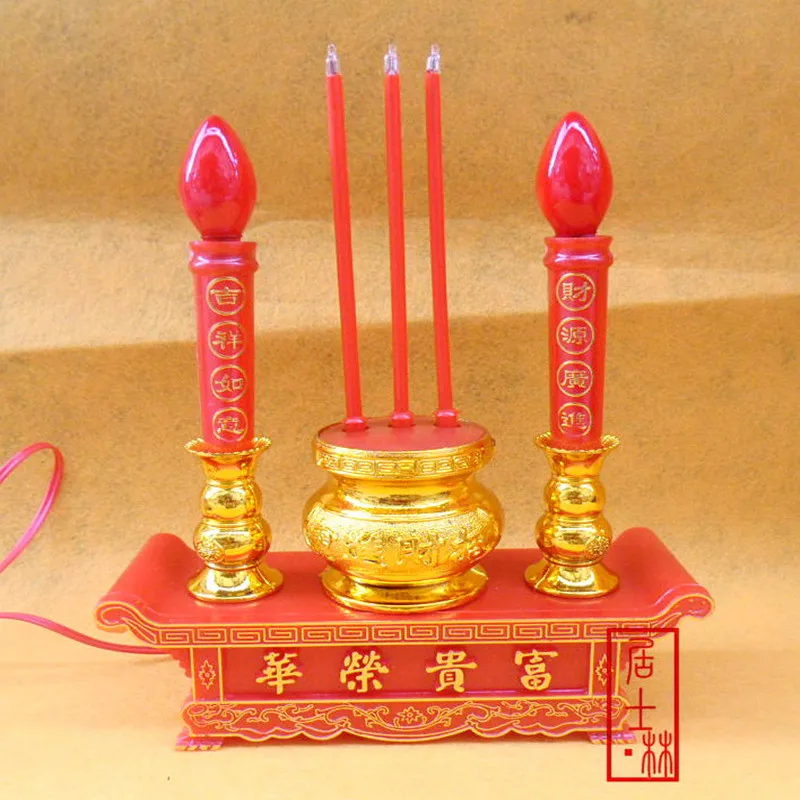 Буддийские Электрический светильник в виде свечи Авалокитешвара лампа Будды