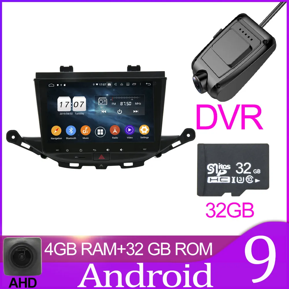 32GB With DVR Owtosin автомобильный Радио мультимедийный видео плеер навигация gps Android 9,0 для Opel ASTRA K автомобиль 4 Гб ram 32 Гб rom - Цвет: 32GB With DVR