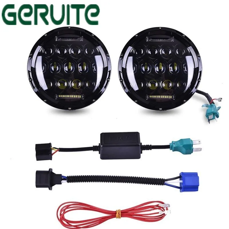 CN & RU! 40 Вт 35 Светодиодные ходовые огни круглый H4 H13 7 дюймов светодиодные фары для