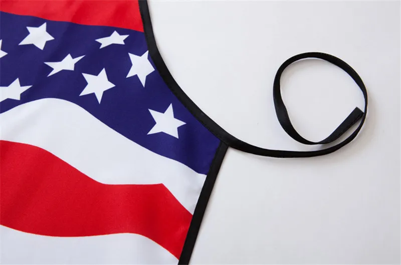 1 шт. американский флаг напечатанный Полиэстер Фартук Национальный чистящие