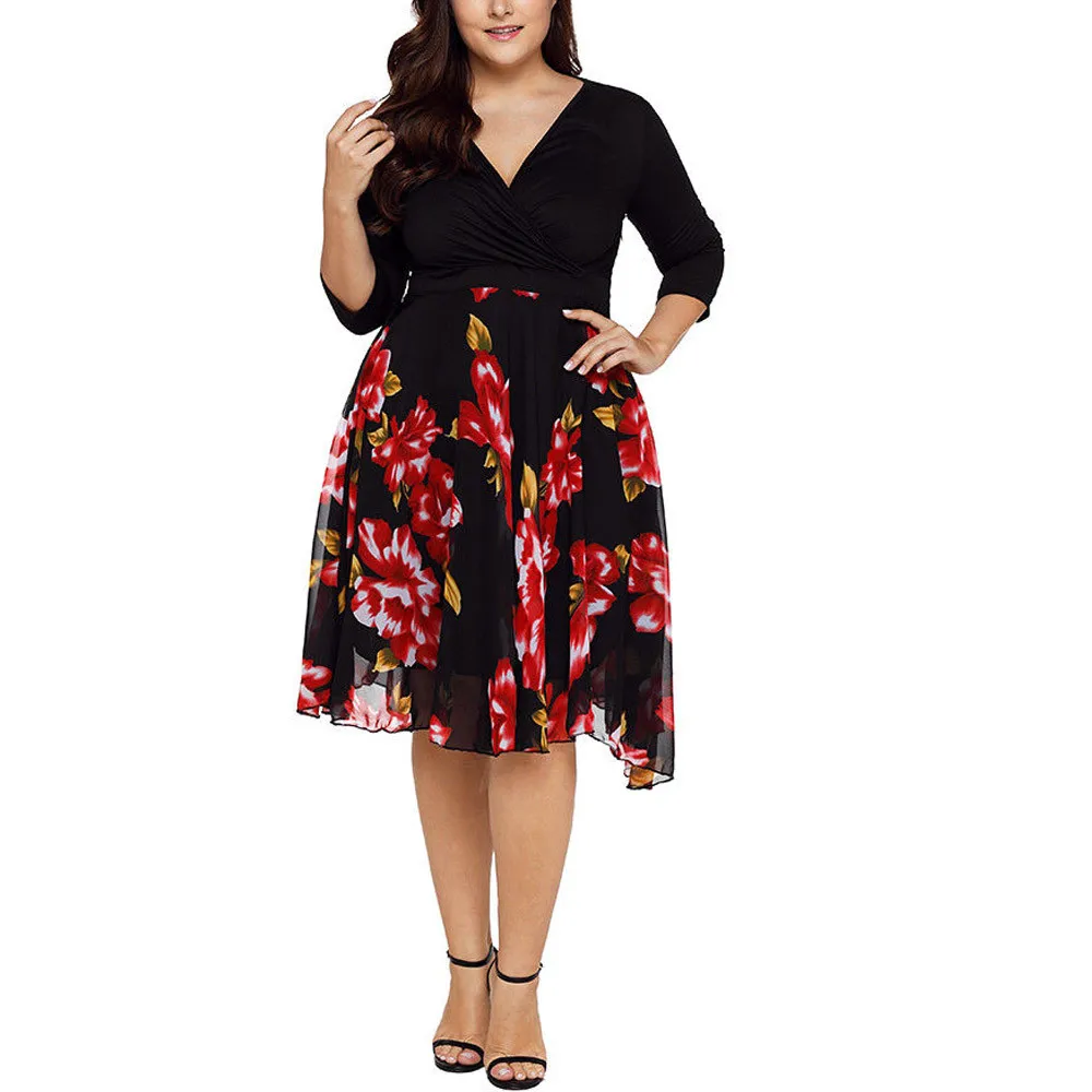 Женское летнее платье женские мини-платья с V-образным вырезом шифоновое