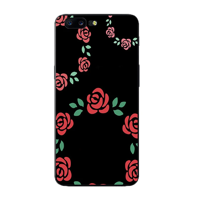For OnePlus 5 Soft TPU Shell One Plus 3 3T Phone Case DIY Custom 5.5 Inch 2 Fundas Retro Flowers Printing Coque |