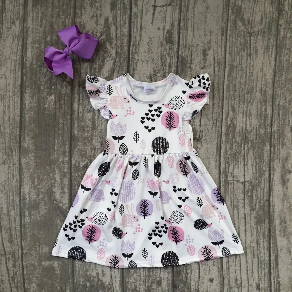 Летнее платье для маленьких девочек Одежда перо наряды с сердечком Детская