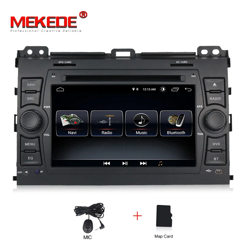 Standard model Четырехъядерный Android 8,1 Автомобильный gps dvd-плеер для Toyota Prado 120 2004-2009 Радио Аудио wifi BT мультимедиа русскоязычное меню - Цвет: Standard model