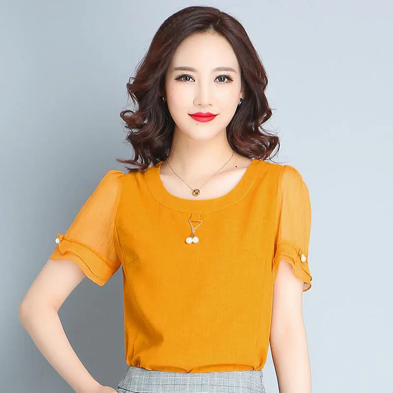 Женская обувь на каждый день Сезон весна лето Стиль шифон женские блузки рубашки