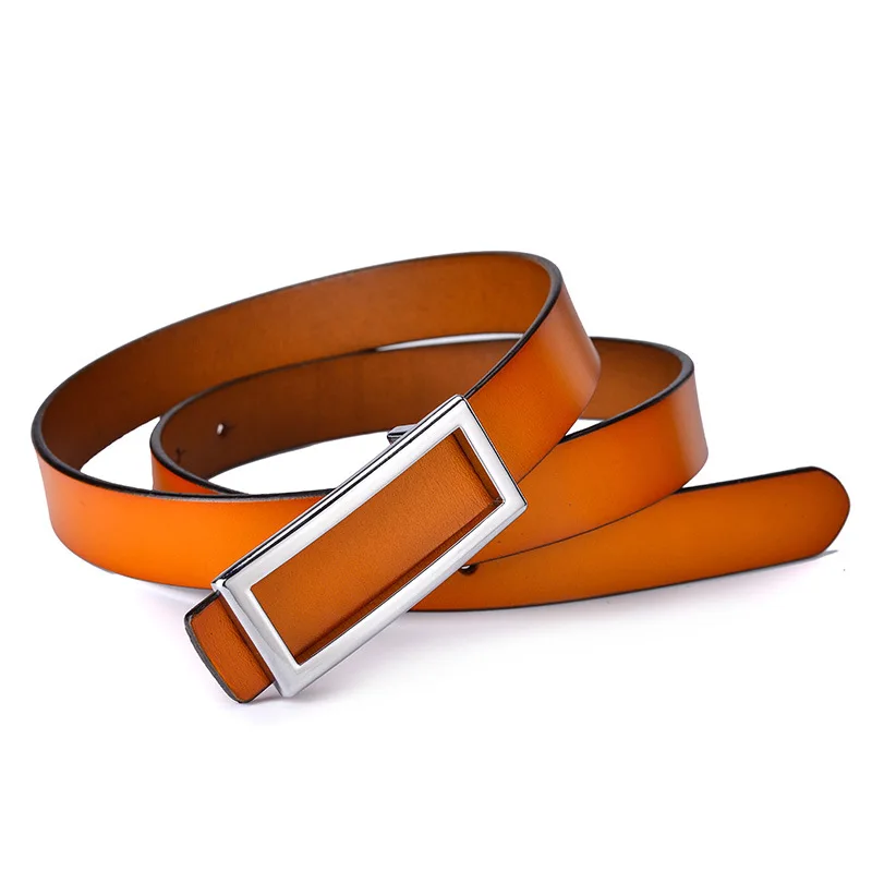 Silver buckle camel Брендовый женский ремень из натуральной кожи для джинсов, золотой, серебряный ремень с пряжкой, высокое качество, повседневный пояс, Модный женский ремень, pasek damski - Цвет: Silver buckle camel