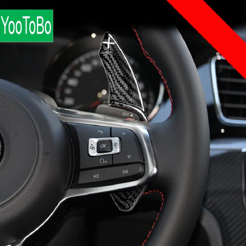 Углеродные переключатели передач на руль сменные для Volkswagen VW GOLF 7 Golf 2015- GTI R MK7 Scirocco