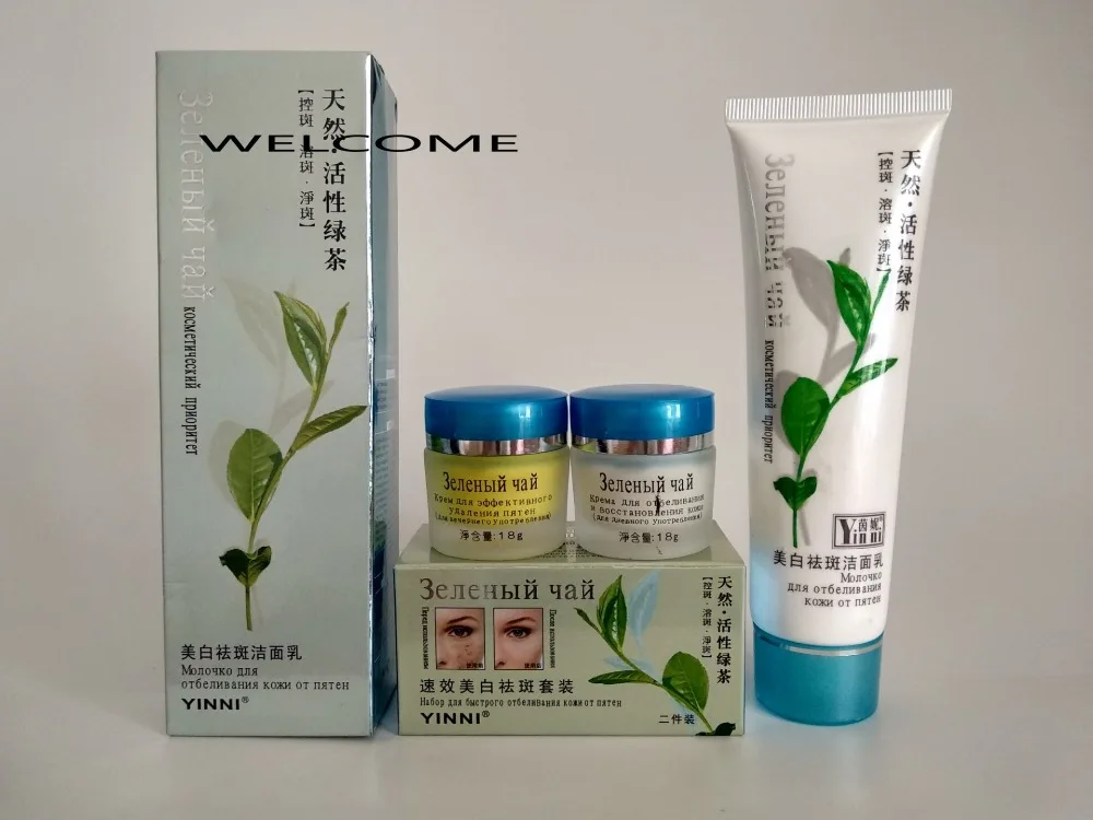 YINNI Green tea anti freckle Whitening Cleanser Oil Control Skin Facial Cleanser Face Skin Care