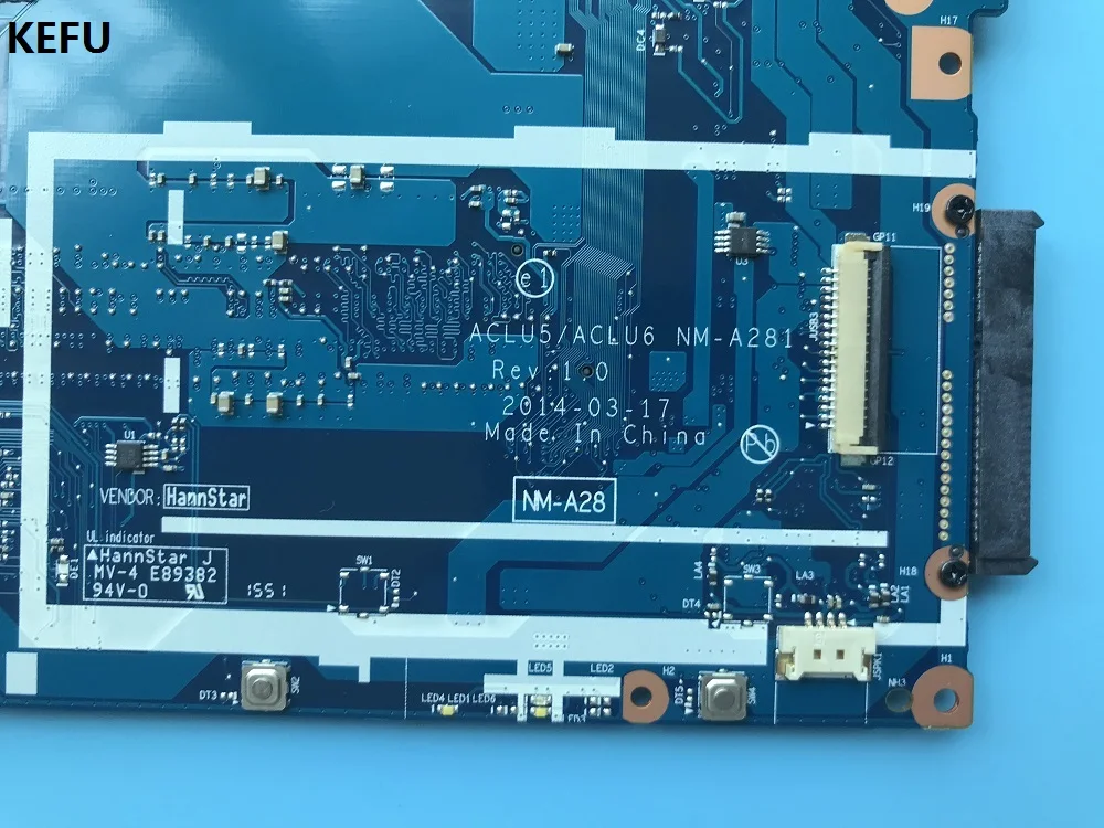 KEFU Новинка для Lenovo ideapad G50-45 материнская плата ноутбука 15 дюймов ACLU5 ACLU6 NM-A281 A6-6310 CPU
