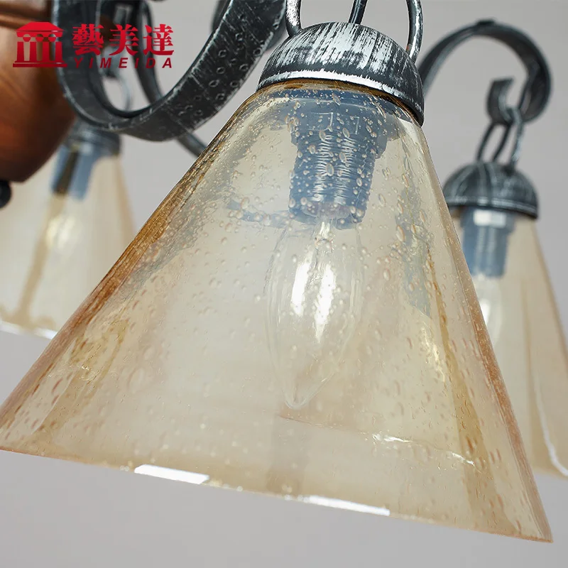 Arts Mita Continental Cafe Retro pastoral living room chandelier decorative light fixtures American Iron minimalist restaurant|restaurant equi|light