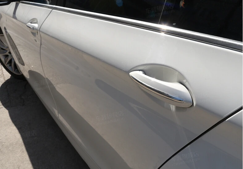 4 шт. полоски-наклейки на дверную ручку автомобиля из нержавеющей стали для BMW 5