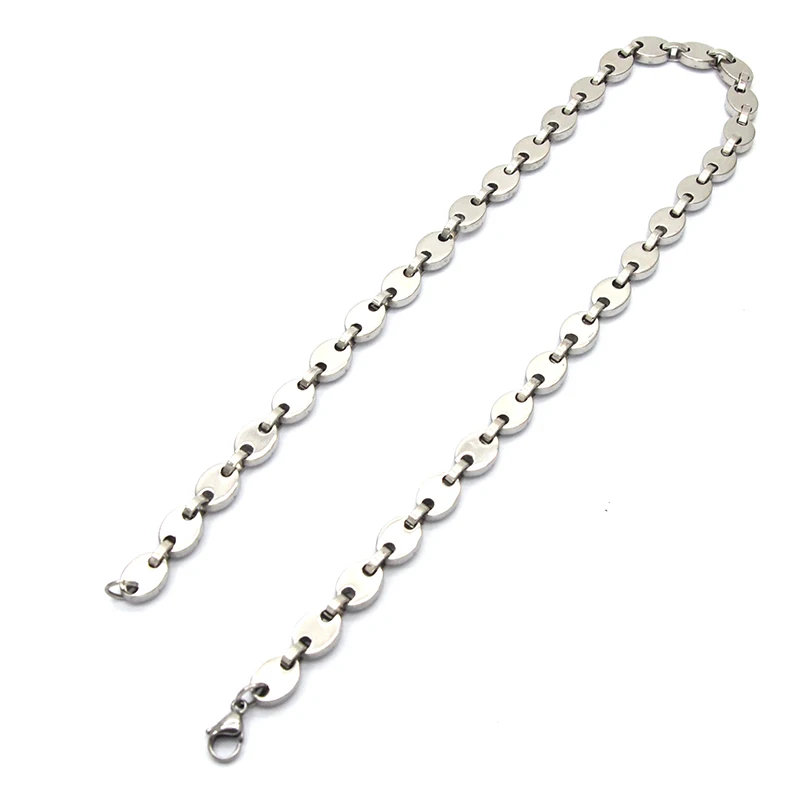 Лидер продаж модное ювелирное изделие ожерелье из нержавеющей стали 10 мм плоская