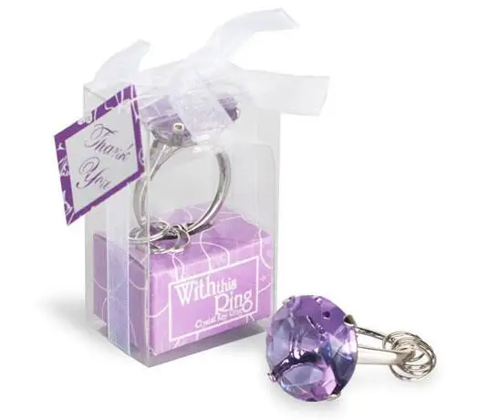 30 шт./лот украшение для свадьбы кольцо в форме бриллианта аксессуары ключей