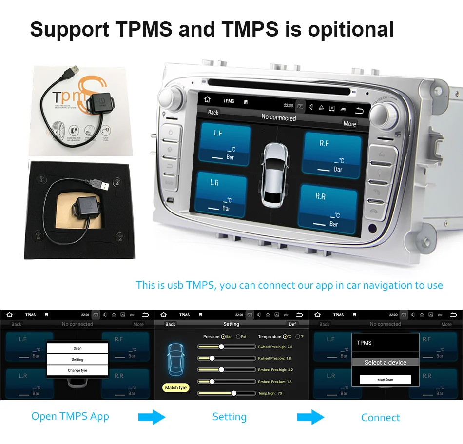 Eunavi 2 Din 7 ''Android 9,0 Щепка Octa 8 Core автомобильный DVD gps для Ford Focus Mondeo S Max Cmax Galaxy Радио стерео 4G Оперативная память 3g WI-FI