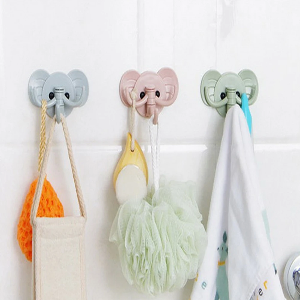 Newest Cute Elephant Plastic Decorative Key Holder Wall Shelf Rack Hook Home Storage Organizer Bathroom Kitchen Accessories | Дом и сад