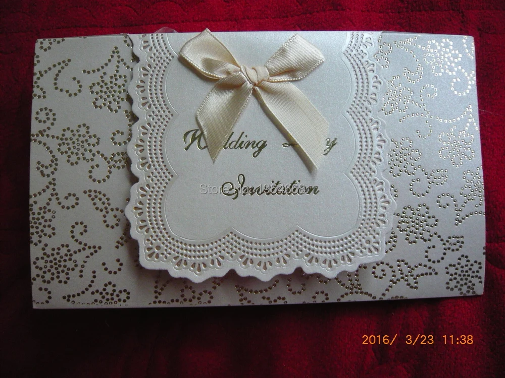 Свадебная пригласительная открытка индивидуальная печать Роскошная бумажная