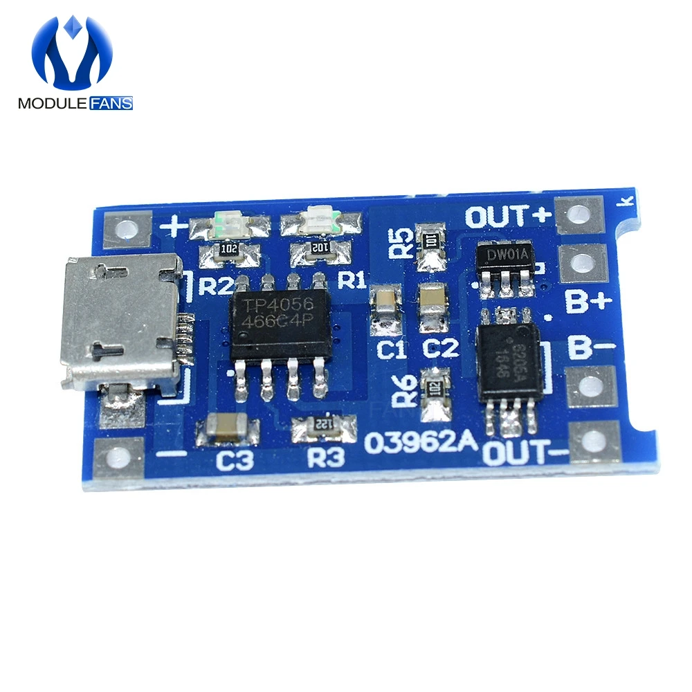 10 шт. Micro USB 5 в 1 а 18650 TP4056 TC4056A TC4056 литиевая батарея зарядное устройство Модуль зарядная плата с защитой двойные функции
