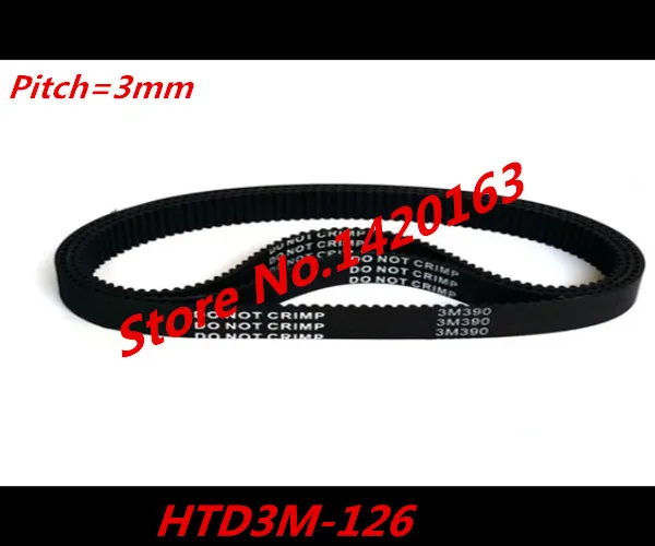 

4pcs HTD3M-126 42 teeth HTD3M Closed Timing Belt width 10mm, Length 126mm for laser engraving CNC machines