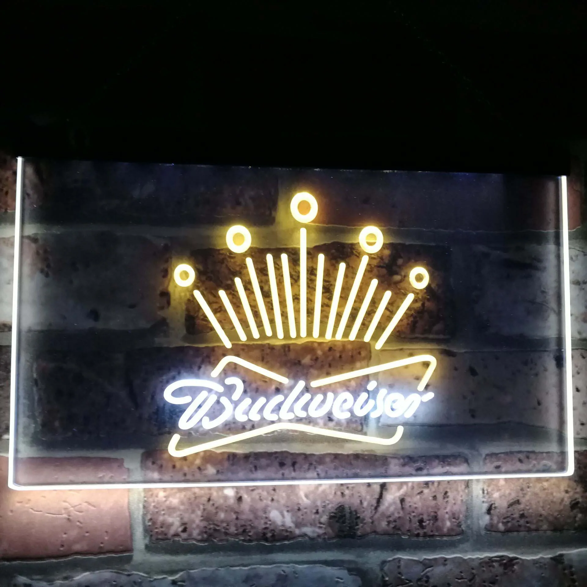 Budweiser Eagle Пивной клуб украшение для бара подарок Двухцветные светодиодные