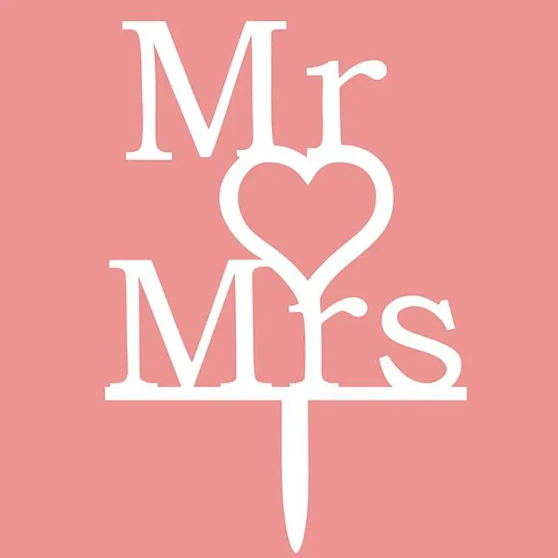 Mr Mrs торт Топпер деревянный свадебный торт Топпер счастливый торт украшение юбилей свадебный торт вставки деревянные свадебные принадлежности