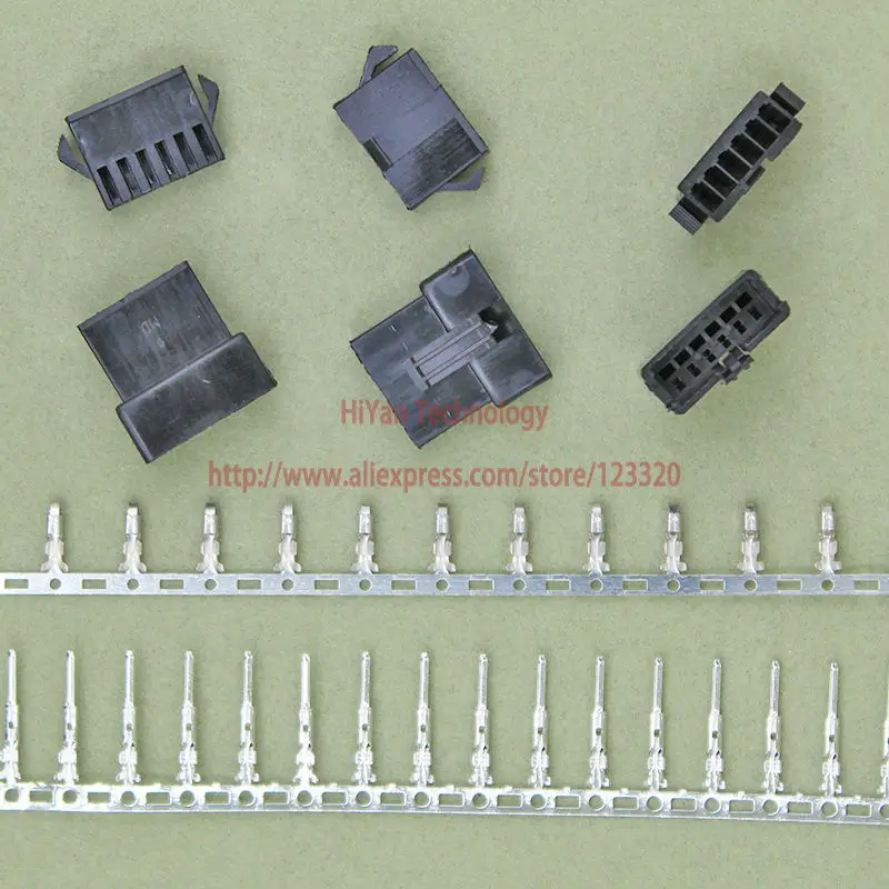 (100sets/lot) connectors SM SM2.54 6Pin black Pitch:2.54MM Female and Male Housing + terminals SM-6P JST 2.54MM SM2.54
