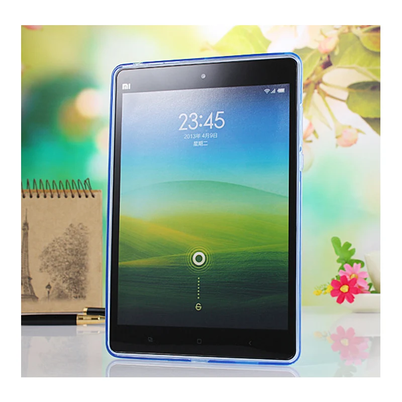 Тонкий Прозрачный Мягкий противоударный TPU чехол кожного покрова Shell для Xiaomi Mipad 1