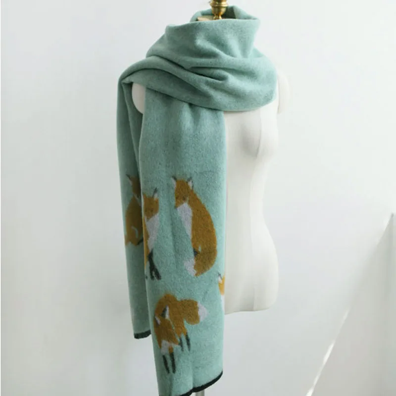 Женские зимние шарфы 2018 из искусственного кашемира модные толстые теплые