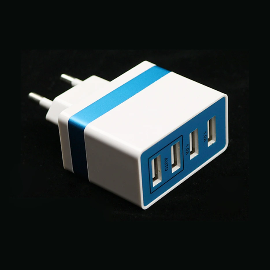 4 USB адаптер переменного тока зарядное устройство для телефона 5 V/4.2A EU быстрая