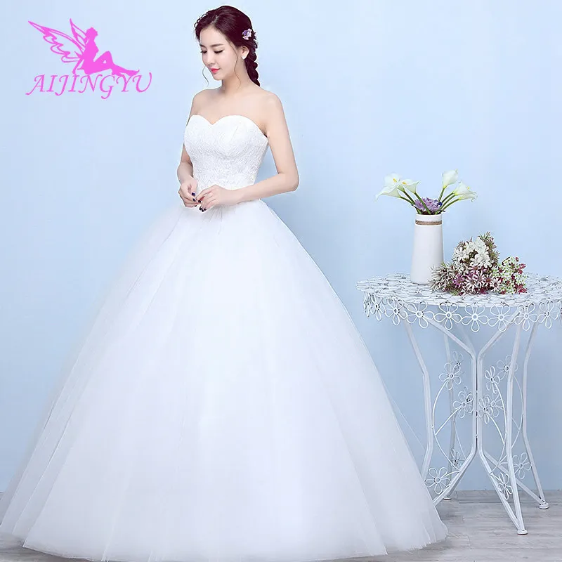 

AIJINGYU 2021 mermaid Customized new hot selling cheap ball gown lace up back formal bride dresses wedding dress FU193