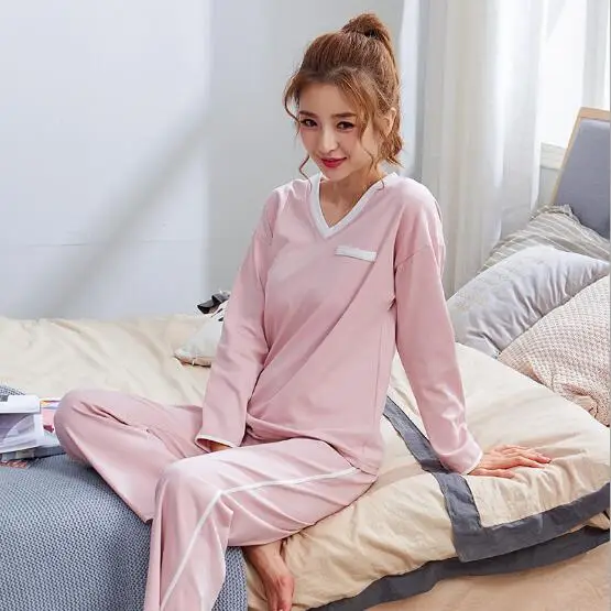 Fdfklak Winter Pajamas For Women Long Sleeve Pyjama Femme Large Size Ladies Pajama Set Cotton Pijamas Mujer Women's Sleepwear | Женская