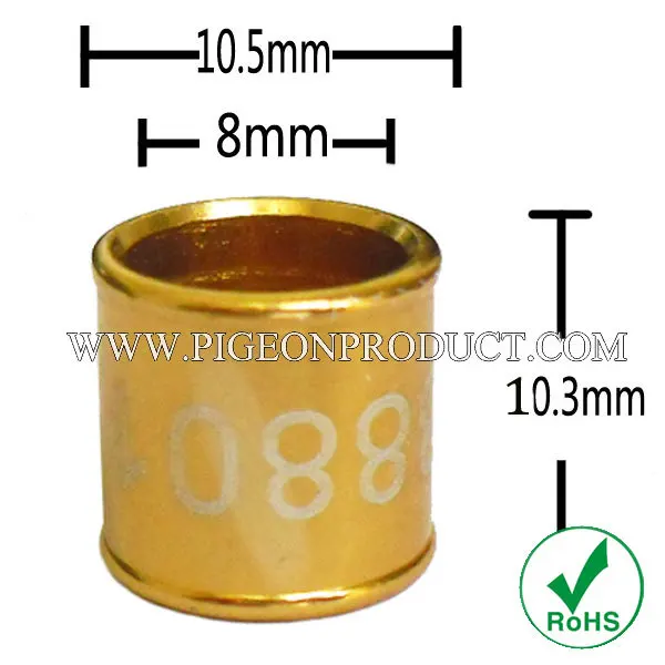 100 шт. алюминиевое кольцо голубь для птиц Канарские любовь птицы ремешки ног от 2