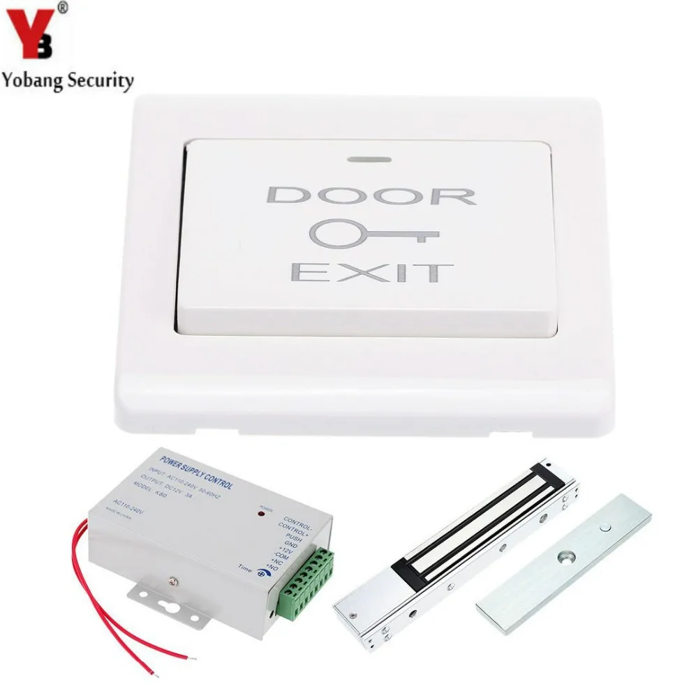 YobangSecurity Electric Magnetic Door Lock + Exit Switch DC12V Power Induction for Access Control System | Безопасность и защита