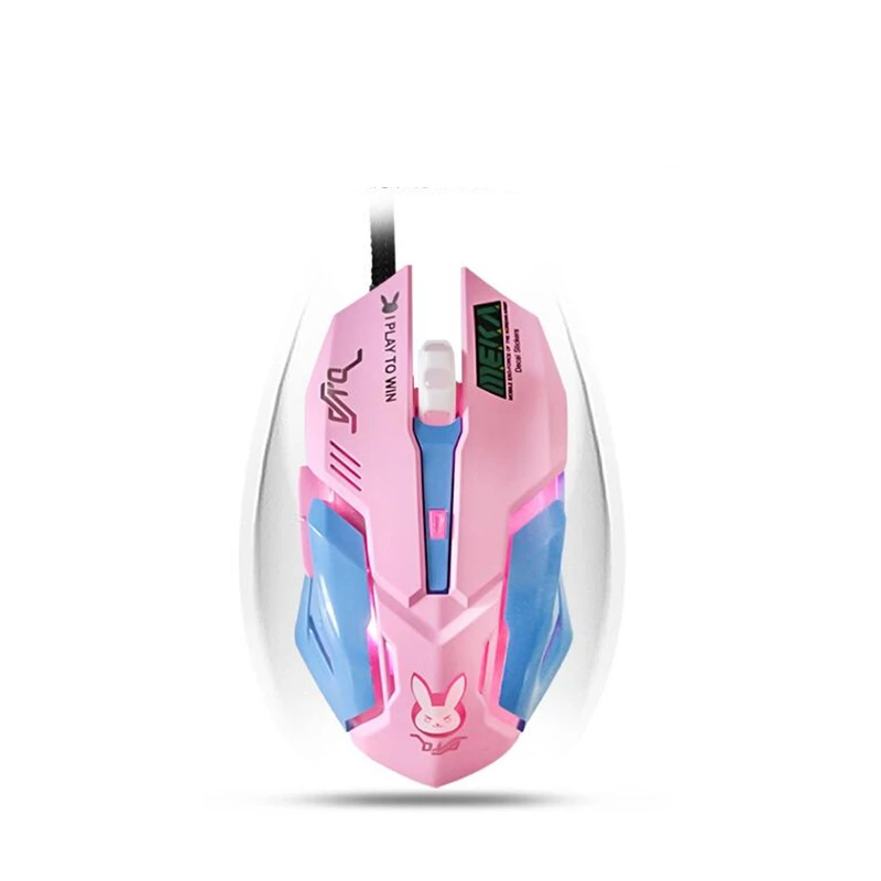 OW 6 кнопок игровая дышащая мышь с подсветкой D. VA Reaper проводная USB компьютерная для