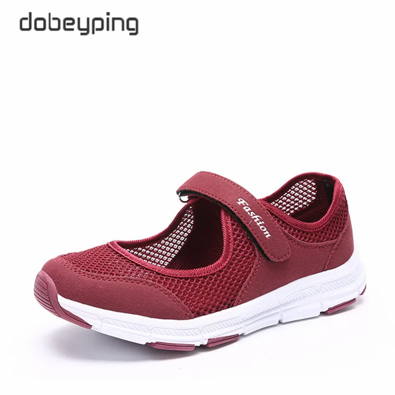 Dobeyping новые летние женские туфли из сетчатого материала на плоской подошве