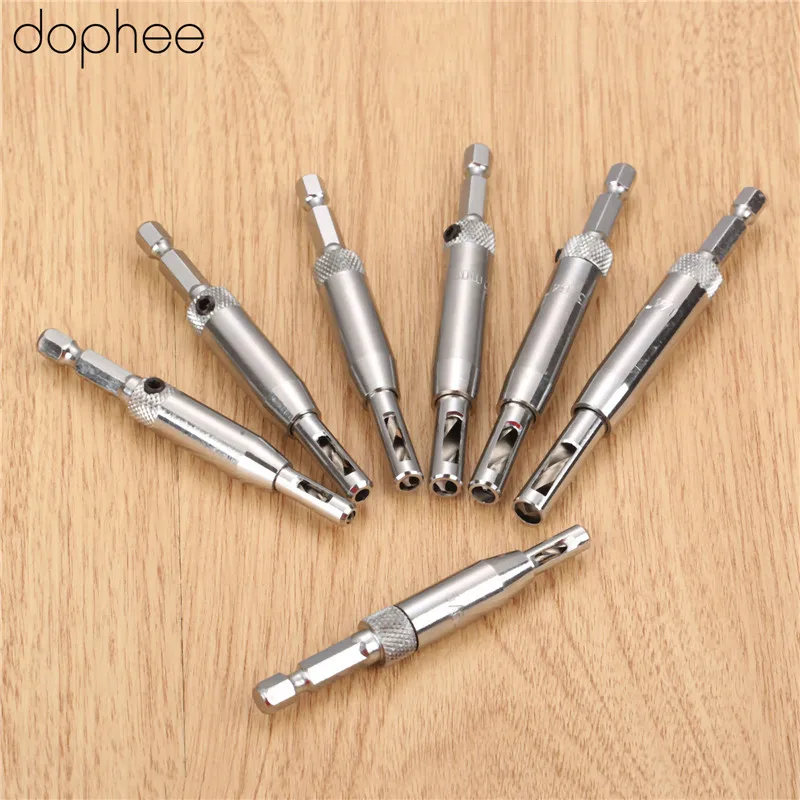 Dopee HSS Самоцентрирующийся шарнир, сверло для окон, дверей, винтов, отверстий, пилы, деревообрабатывающий шкаф, оборудование, сверло, инструмент, 7 шт