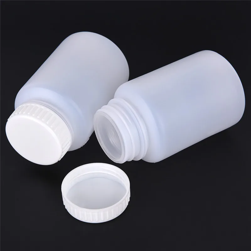 2 Pcs 100ml Cylinder Shaped Clear Plastic Chemical Storage Reagent Bottle | Канцтовары для офиса и дома