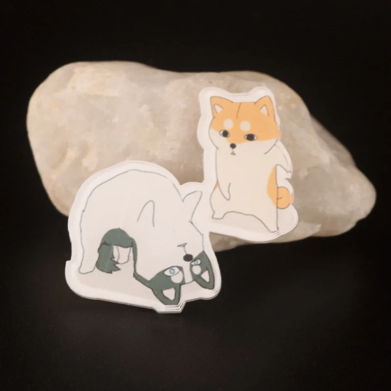 15 Кошка Собака слон Kawaii мультфильм Животные акриловые значки брошь значки рюкзак «сделай сам» Значки на одежду значок булавки аксессуары - Цвет: 15
