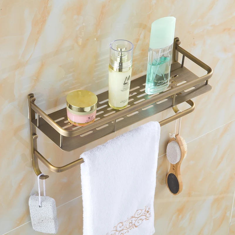 40 см латунные настенные полки для ванной комнаты квадратная антикварная полка