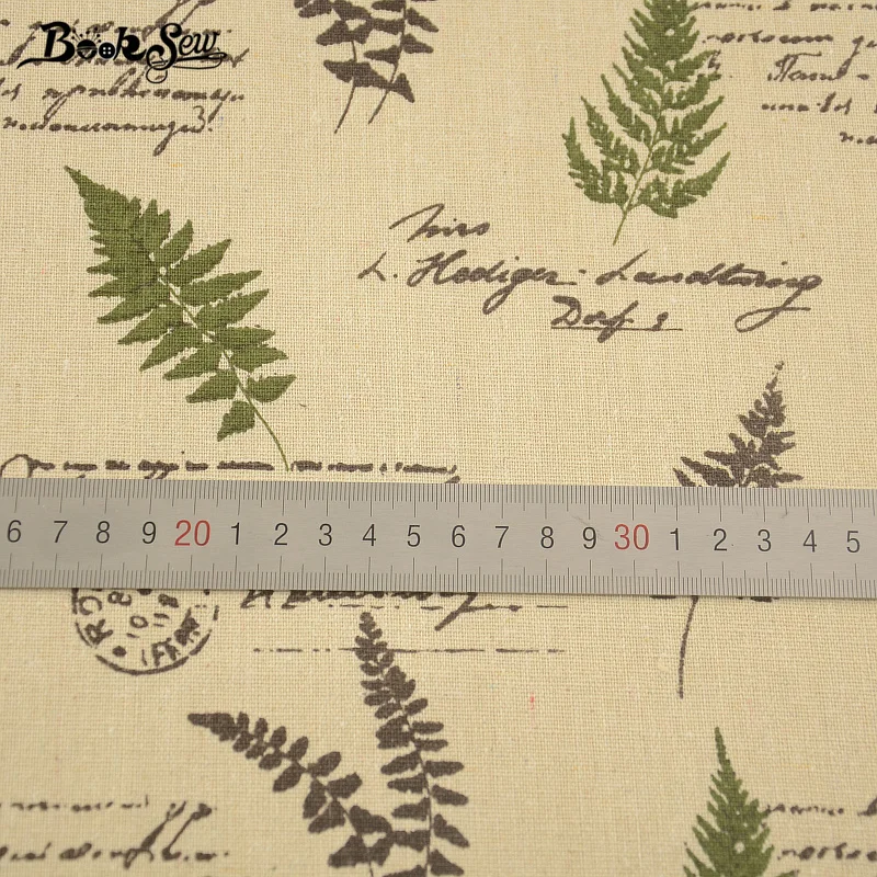 Booksew хлопок белье Ткань листьев Дизайн дома Вышивание tissu для скатерти Подушка сумка Шторы Подушка украшения ZAKKA см