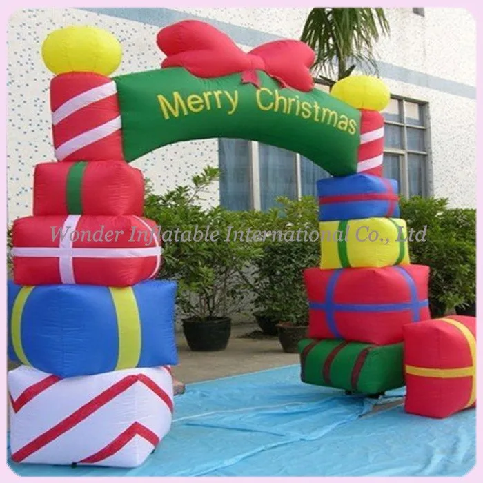 

6m wide inflatable christmas arch outdoor merry christmas archway inflatable christmas decoration for New Year