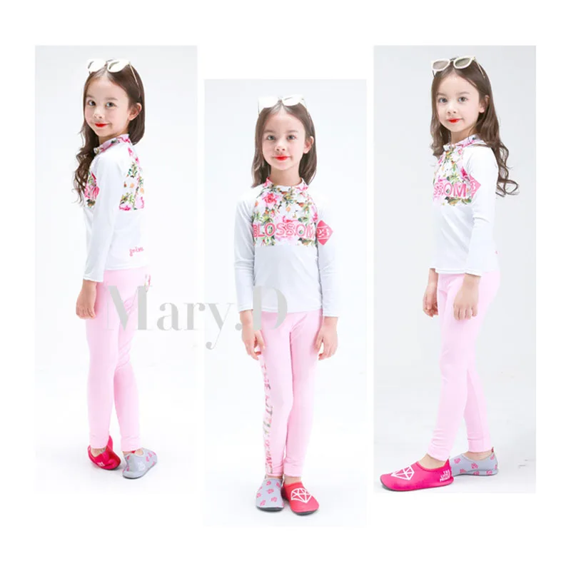 Sunny eva baby girl rash guard Long sleeve swimsuit A whole bathing suit with sleeves swimwear Long-sleeved | Спорт и развлечения