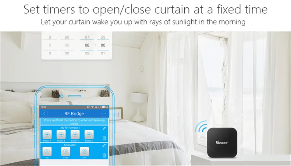 Sonoff RF мост Модуль Автоматизации умного дома Wifi переключатель универсальный таймер DIY 433 МГц пульт дистанционного управления в WiFi беспроводной для Alexa/Ewelink