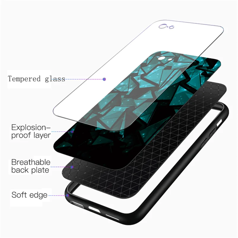 Чехол для Huawei P Smart 2021 Y6 Y9 2019 P20 P30 P40 Lite E Mate Honor 10 20 Pro 8A 8X 9A 9C Nova 5t из закаленного стекла