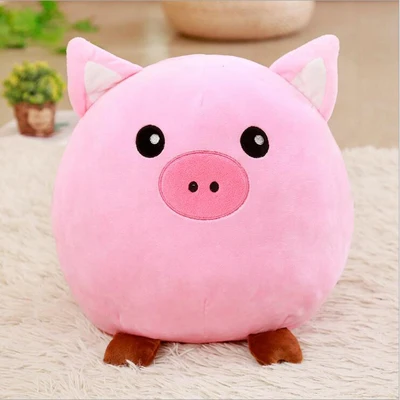 Pig Милая круглая жирная свинья Лисы Плюшевые игрушки чучело животное КРС енот кукла игрушка мягкая плюшевая подушка игрушка-подарок для детей - Цвет: Pig