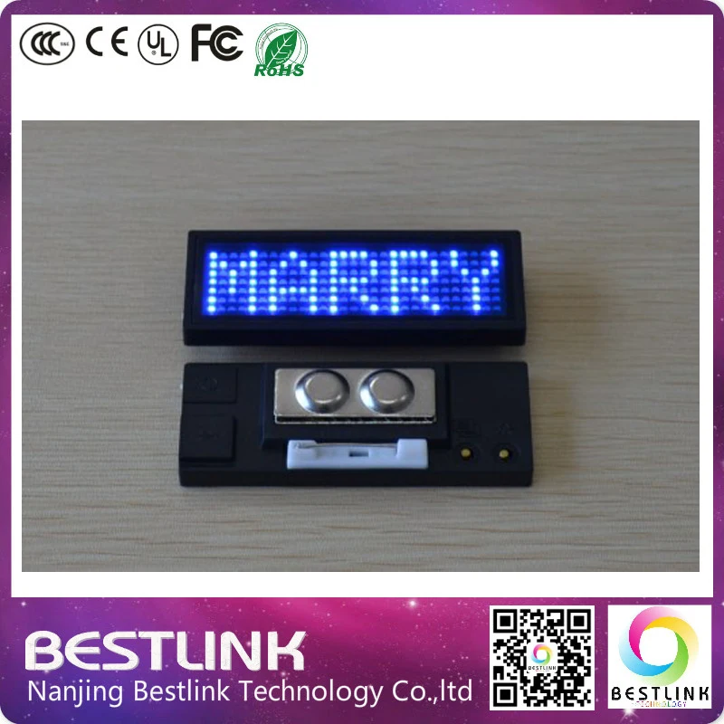 Синий цвет LED SMD знак прокрутки текстовое сообщение имя карты тег табло Реклама