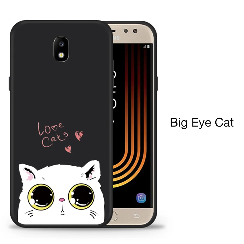 Big Eye Cat Силиконовый чехол для samsung Galaxy J8 чехол откидная крышка iphone х 3D рельеф для Galaxy J7 Pro Чехол милый для J8 бамперы - Цвет: Big Eye Cat